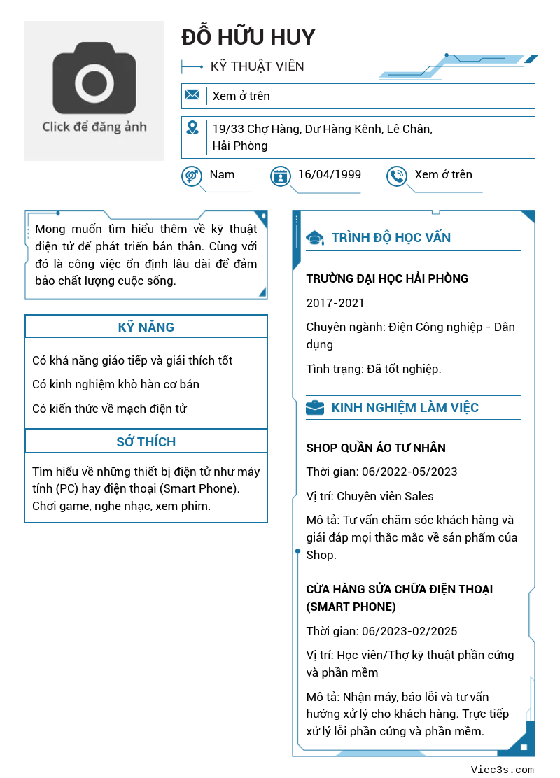 CV ứng viên