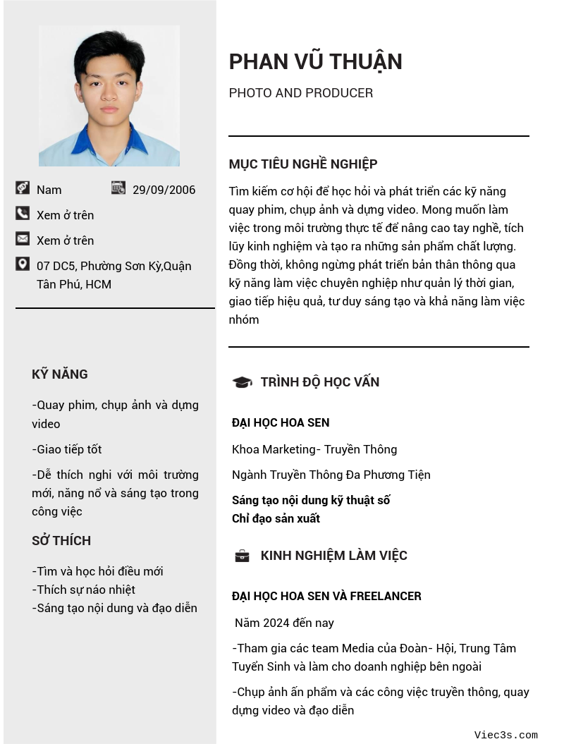 CV ứng viên