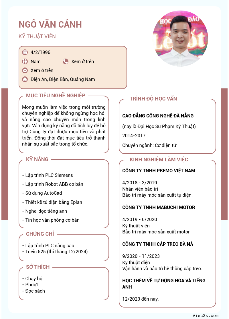 CV ứng viên