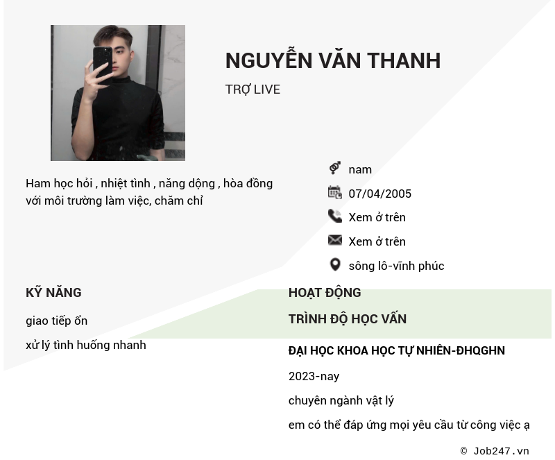 CV ứng viên