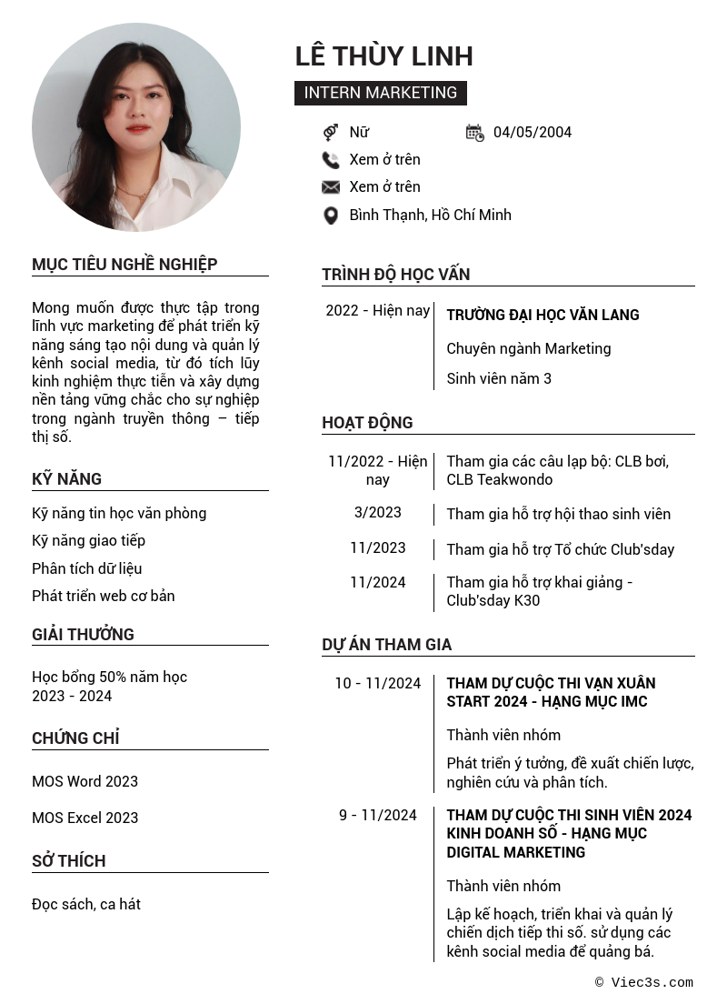 CV ứng viên