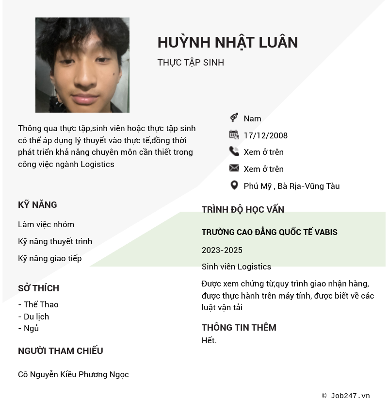 CV ứng viên