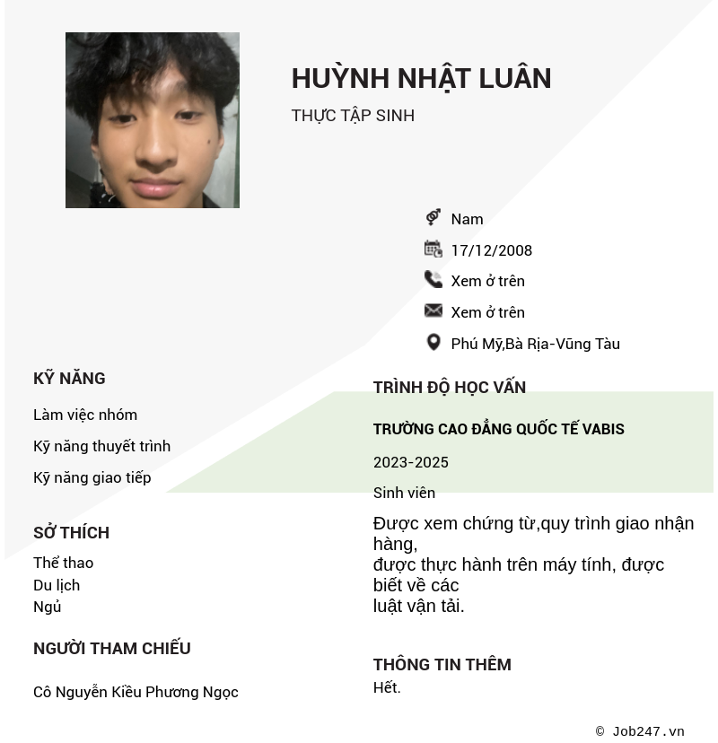 CV ứng viên