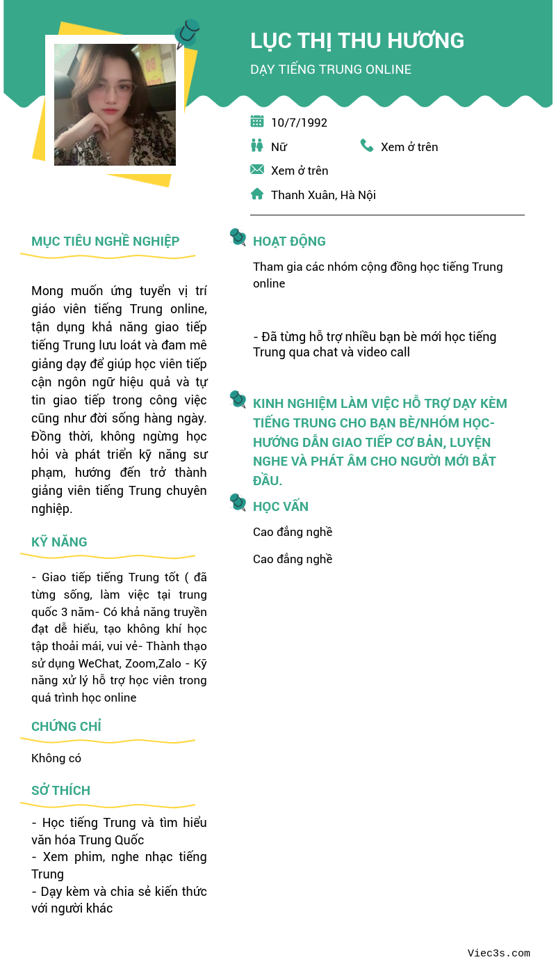 CV ứng viên