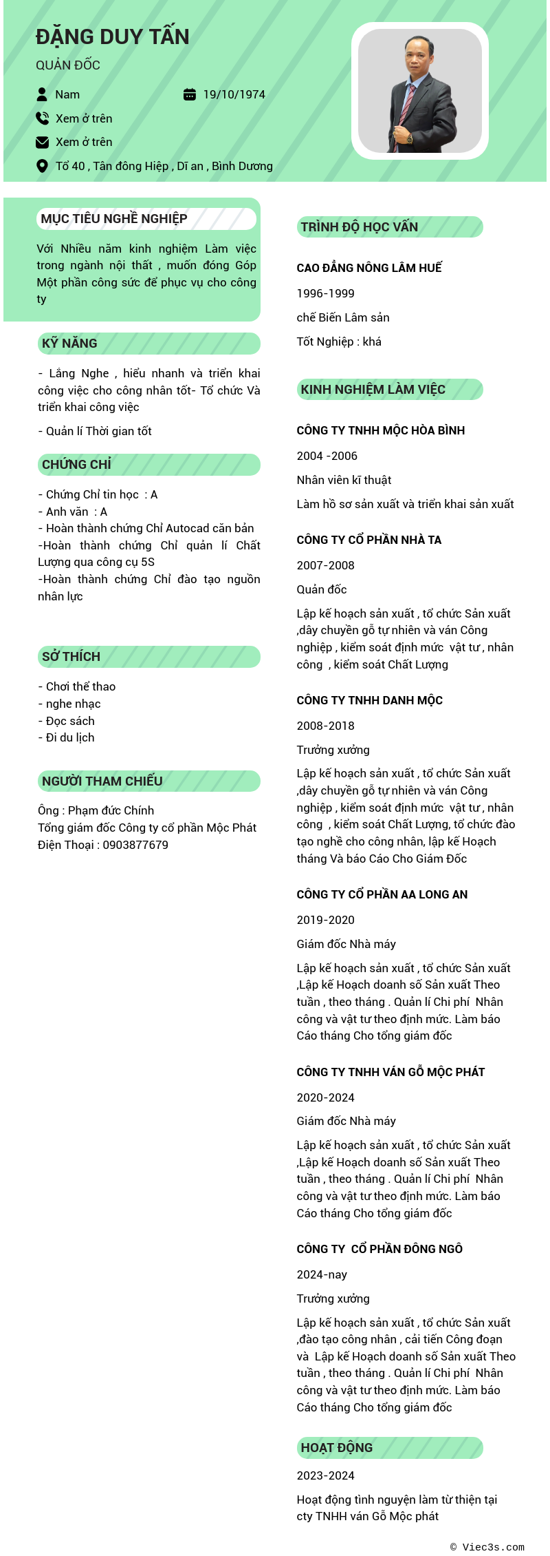 CV ứng viên