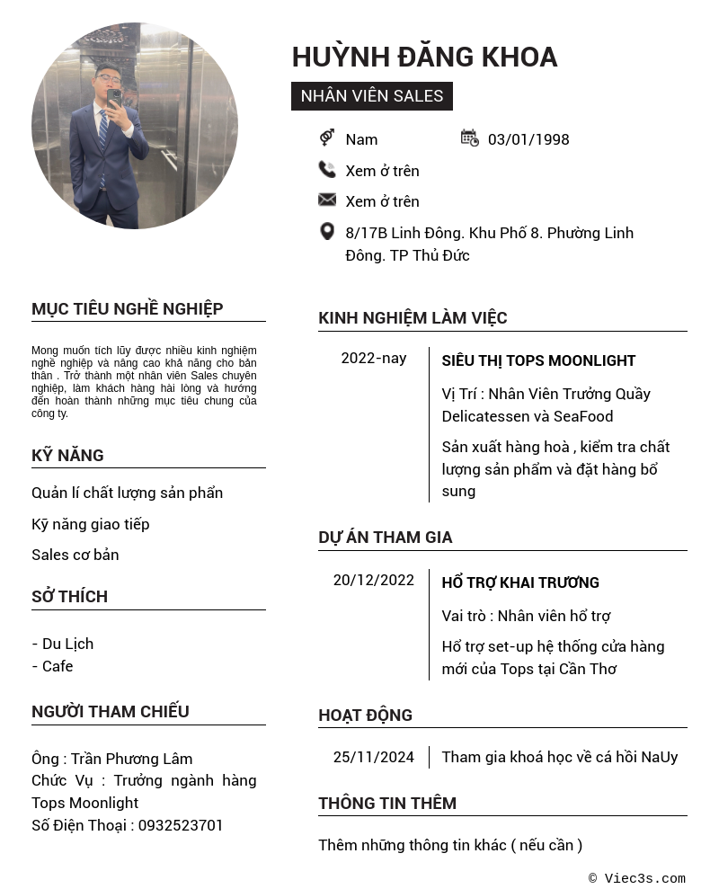 CV ứng viên
