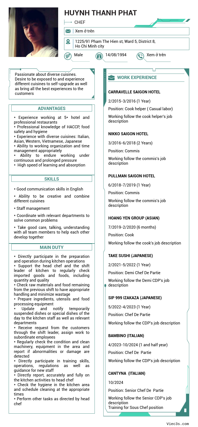 CV ứng viên