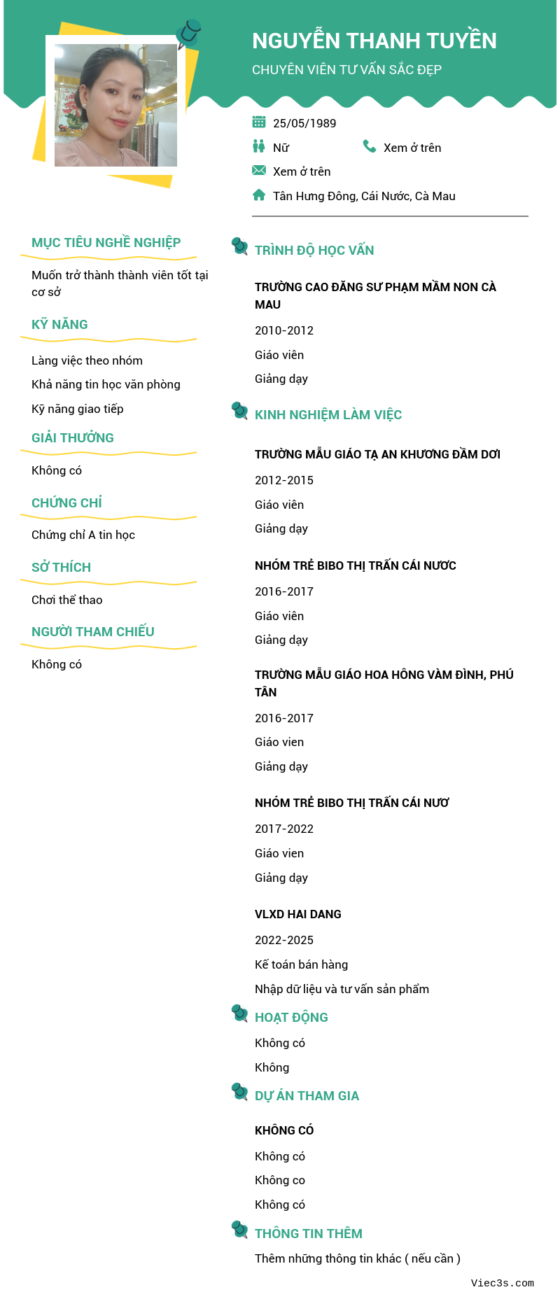 CV ứng viên