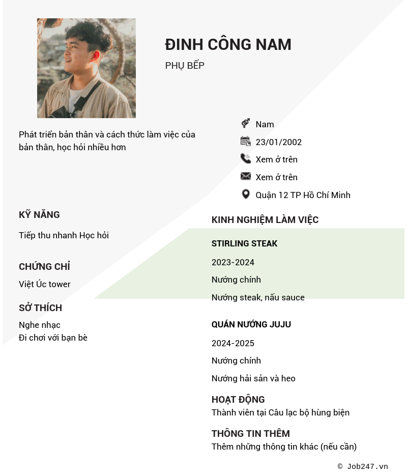 CV ứng viên