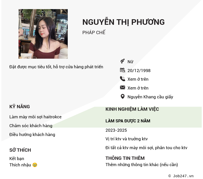 CV ứng viên
