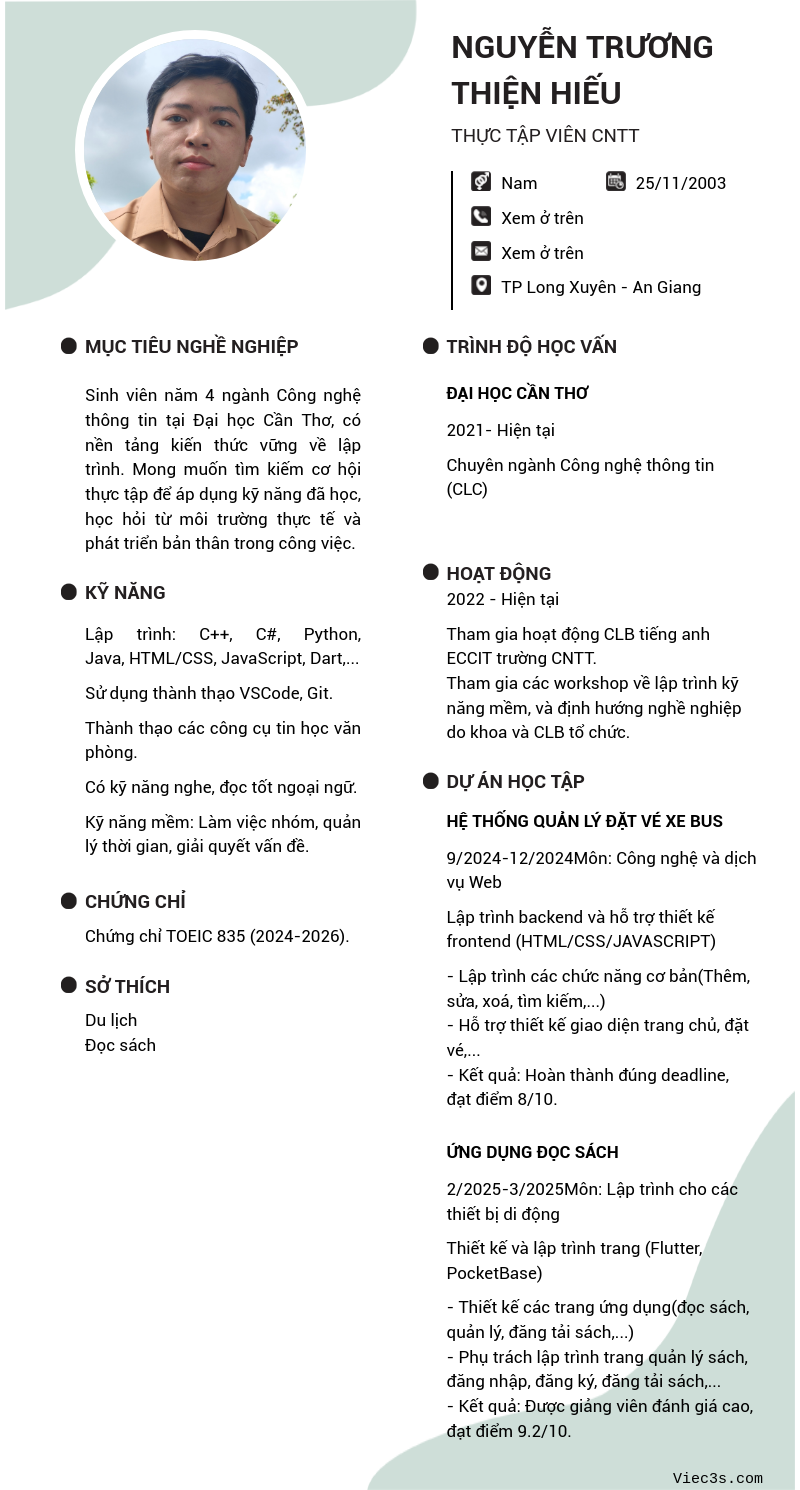 CV ứng viên