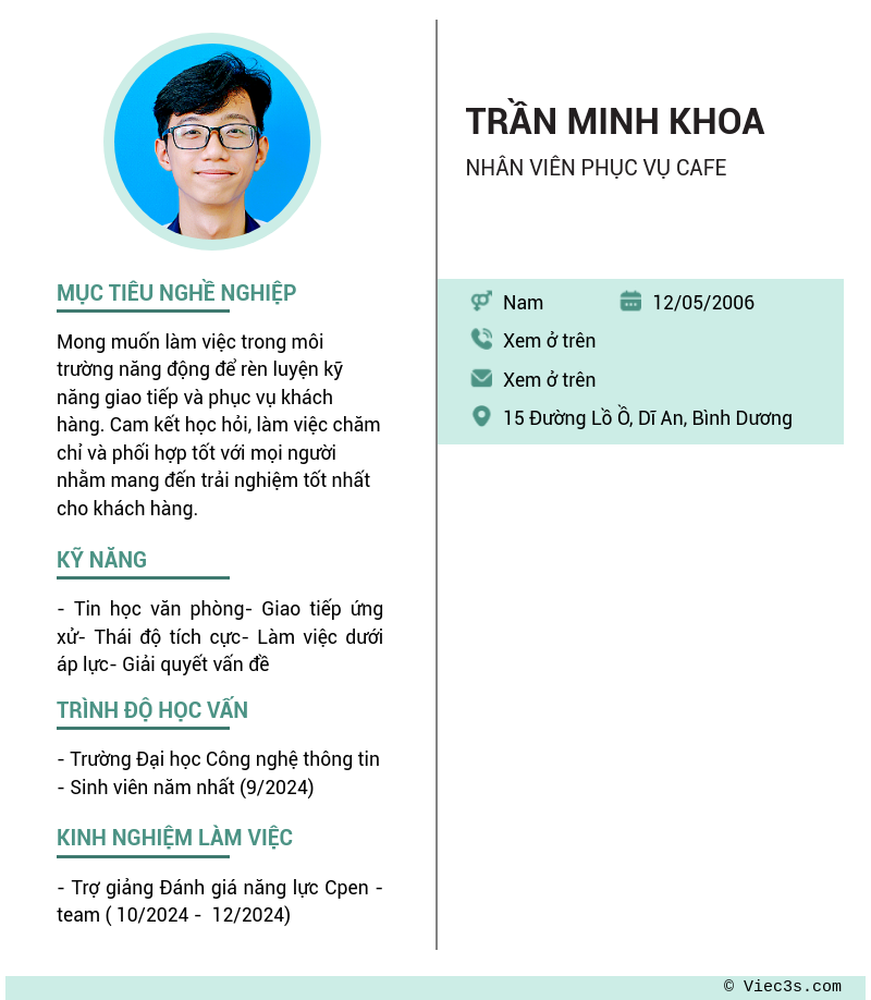 CV ứng viên