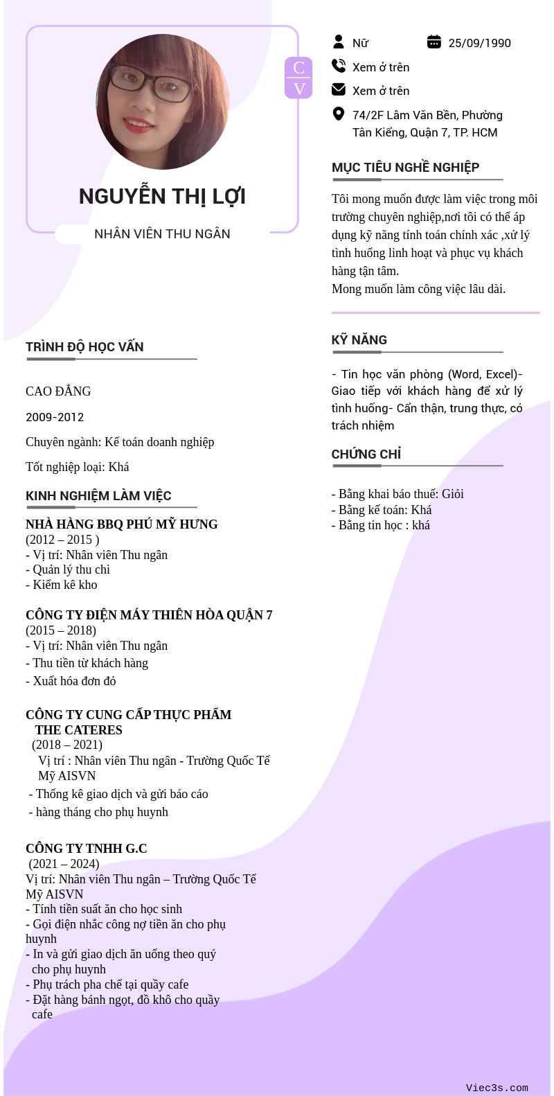 CV ứng viên