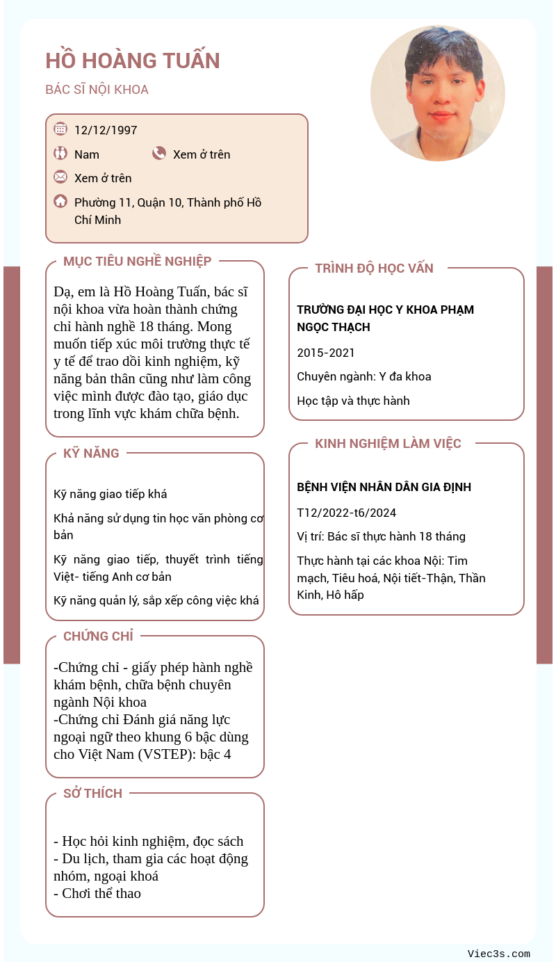 CV ứng viên