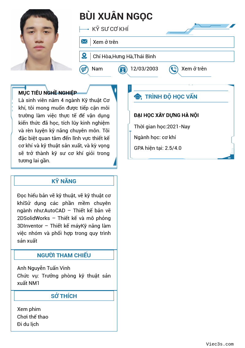 CV ứng viên