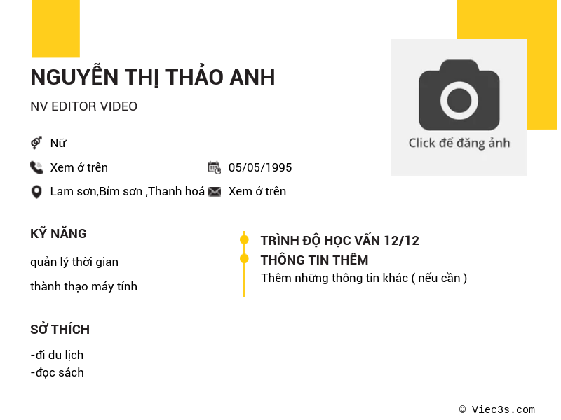 CV ứng viên