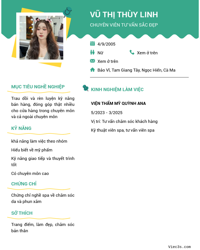 CV ứng viên