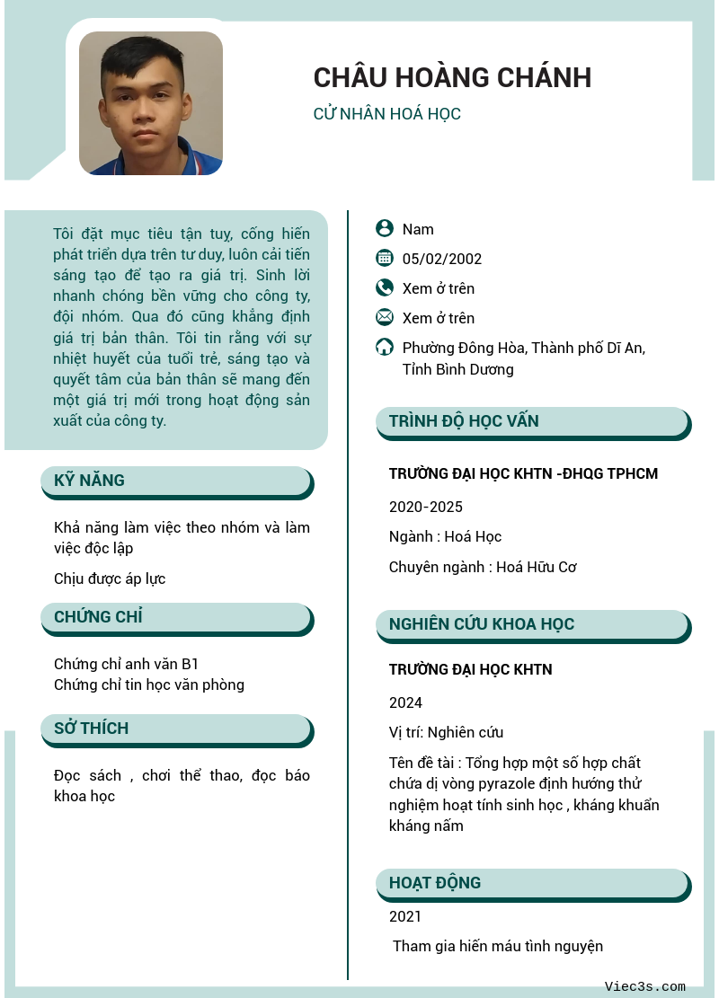 CV ứng viên