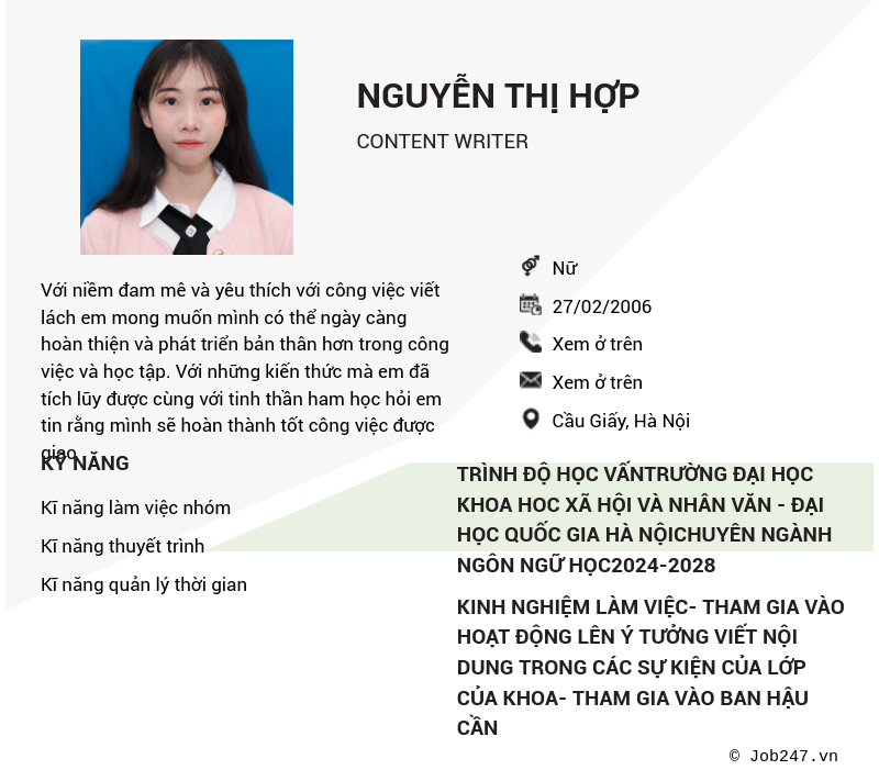 CV ứng viên