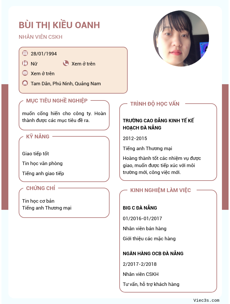 CV ứng viên
