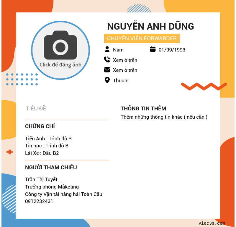 CV ứng viên