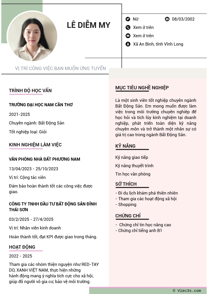 CV ứng viên
