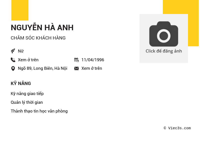 CV ứng viên