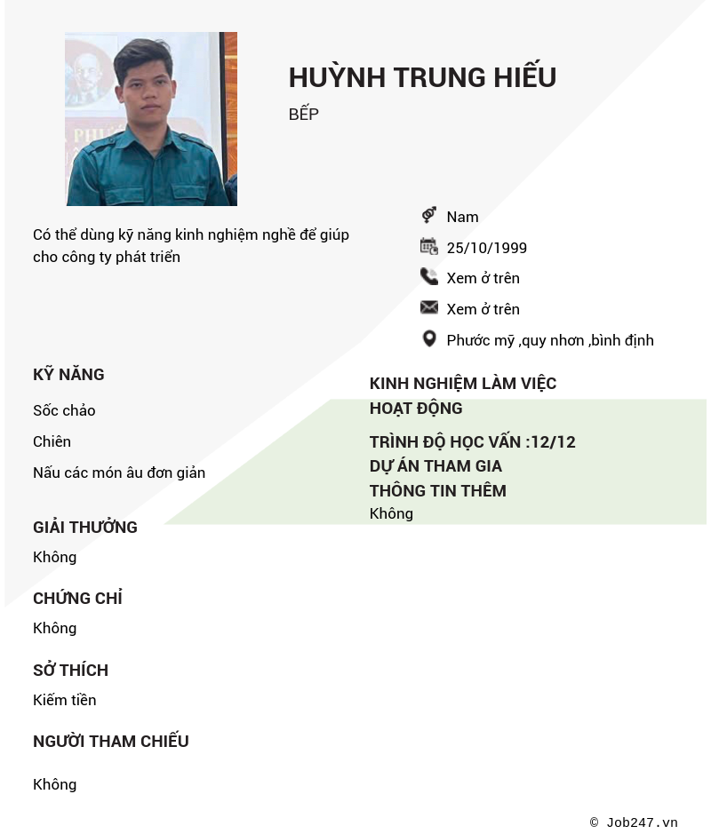 CV ứng viên