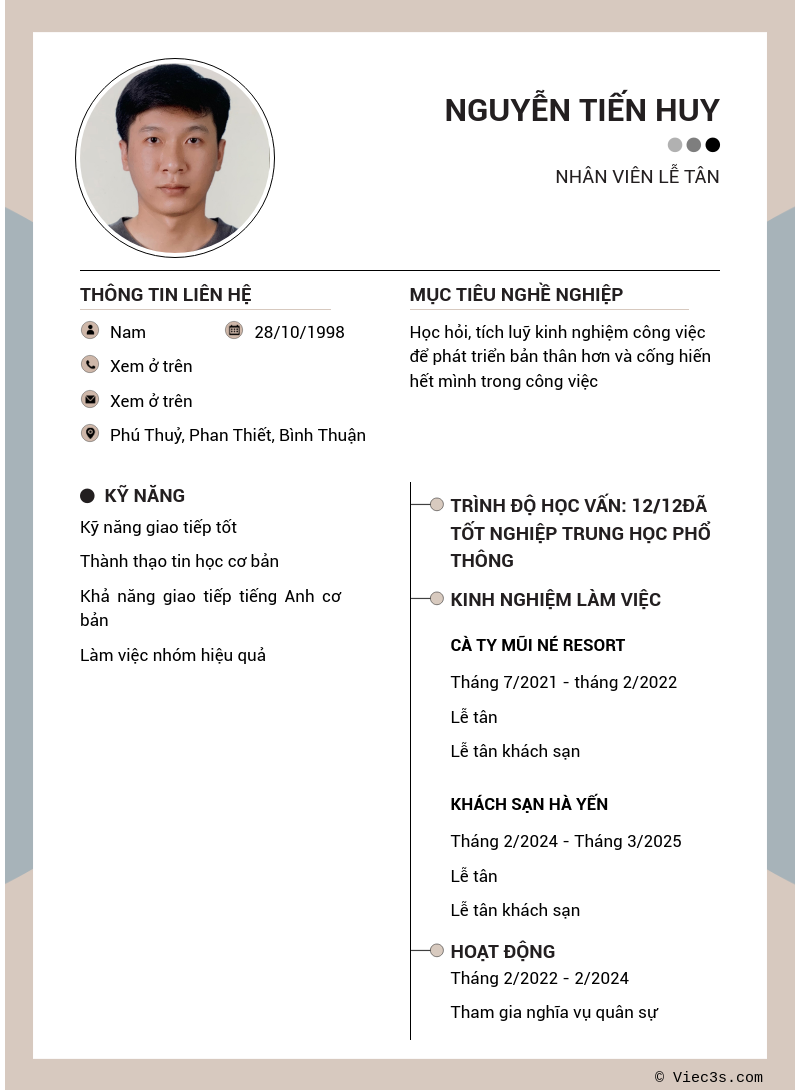 CV ứng viên