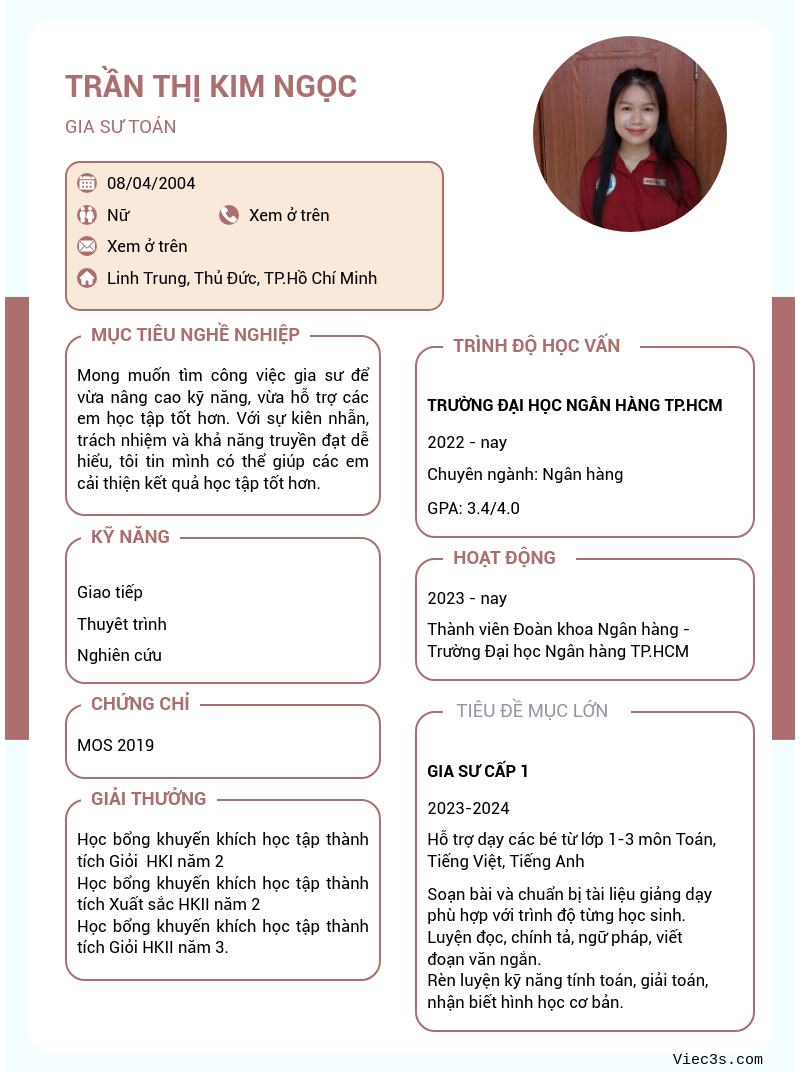 CV ứng viên