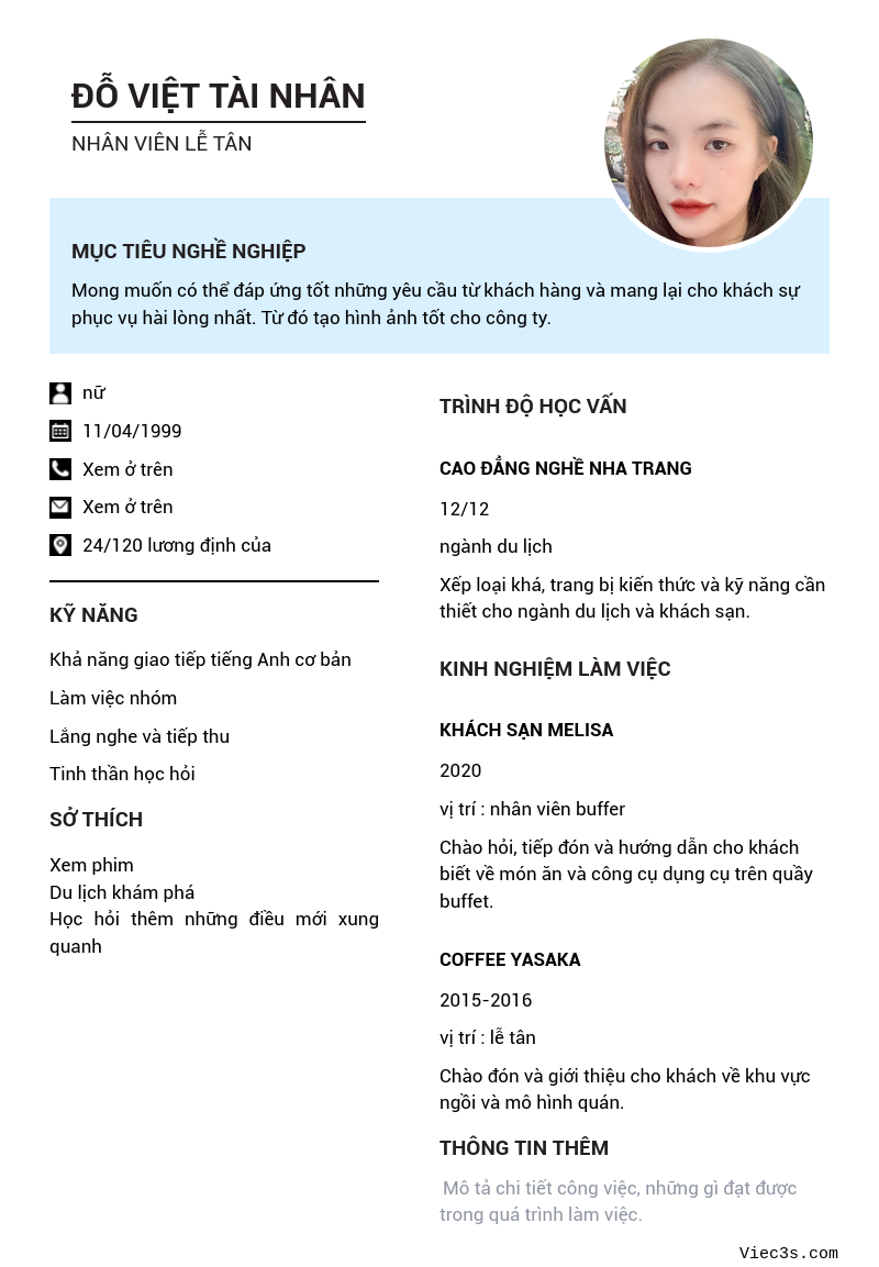 CV ứng viên