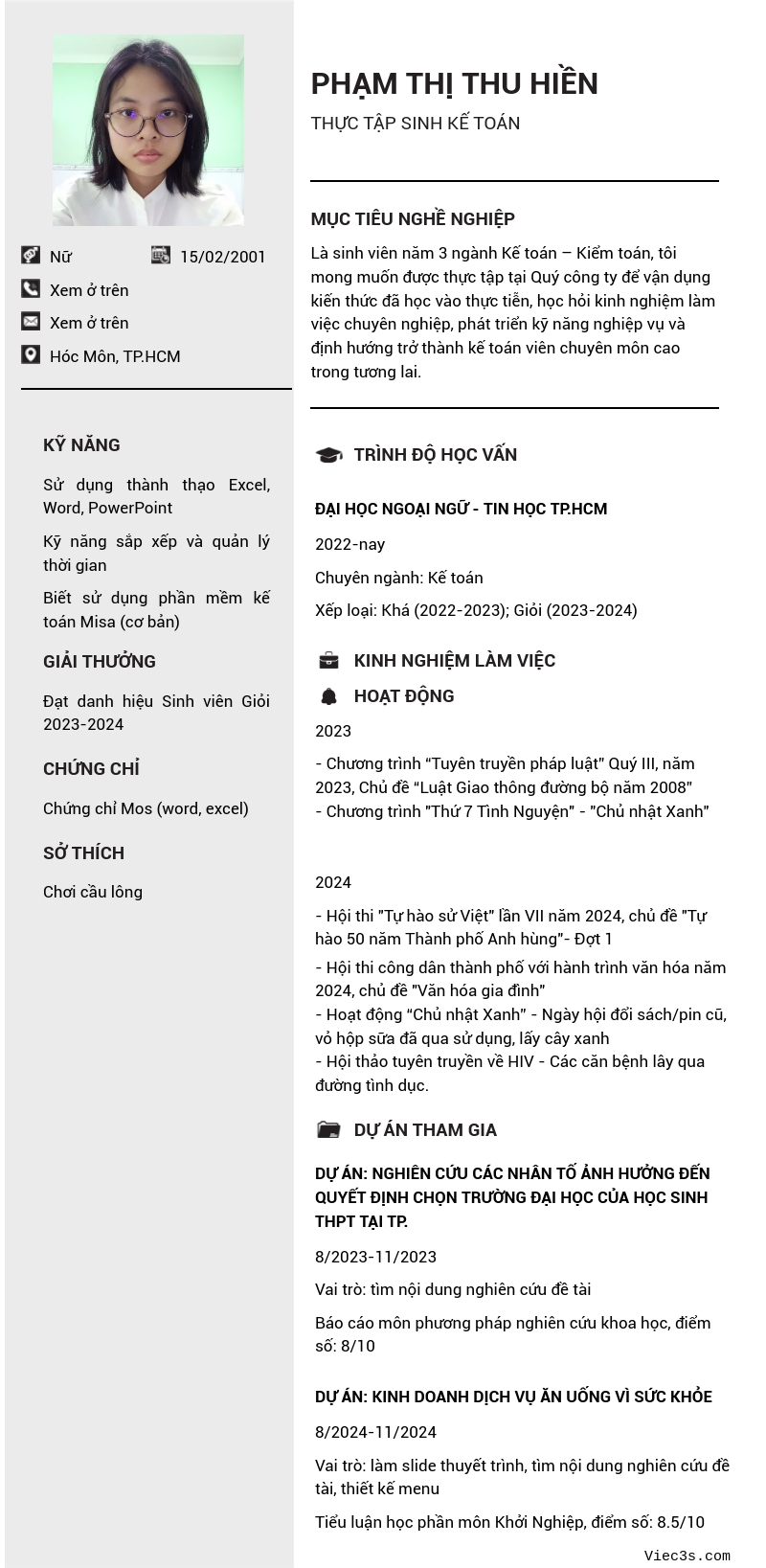 CV ứng viên