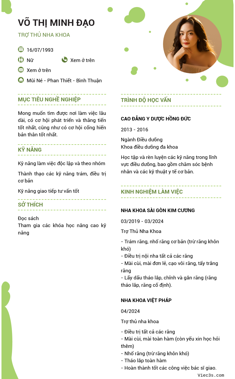 CV ứng viên