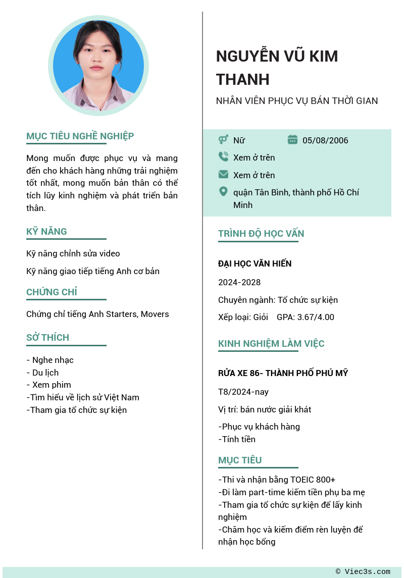 CV ứng viên