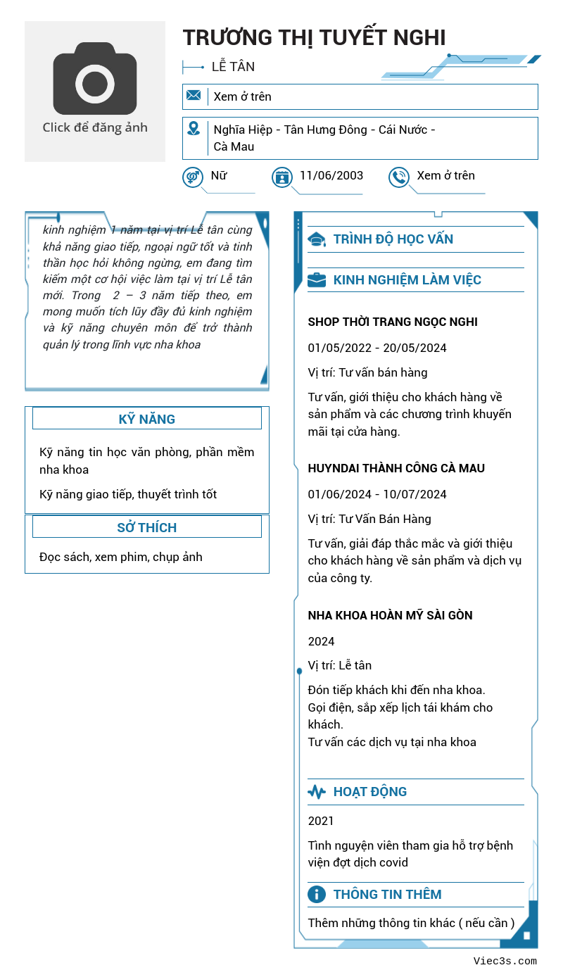 CV ứng viên