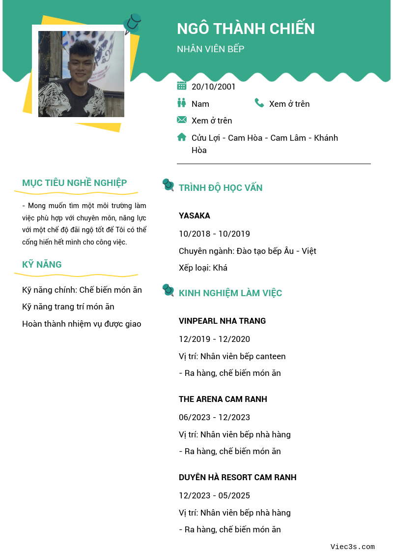 CV ứng viên