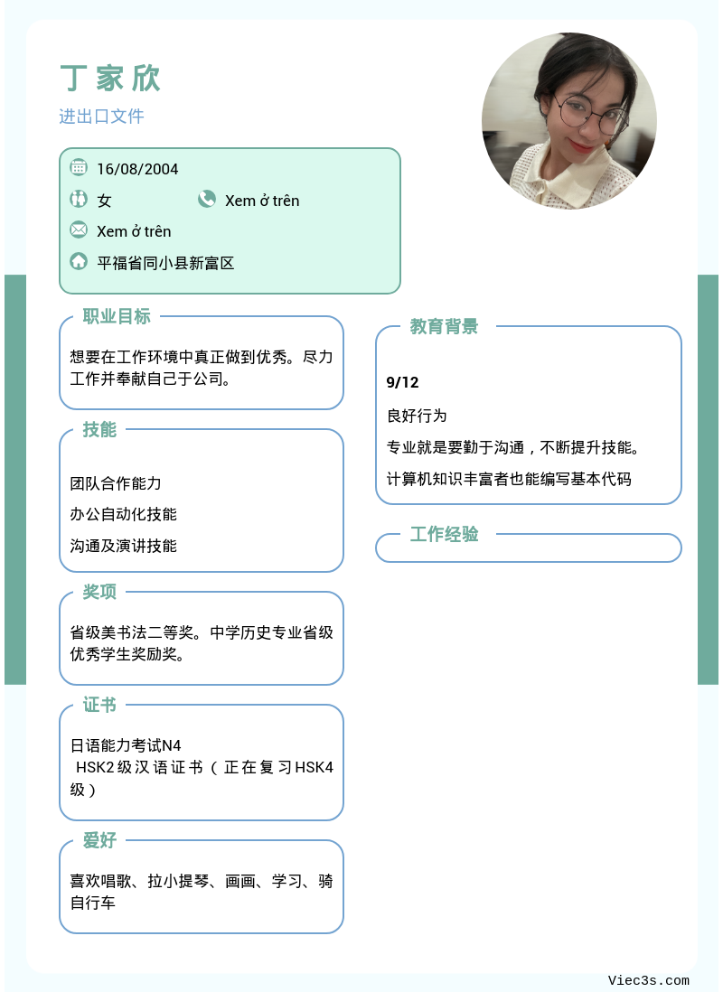 CV ứng viên
