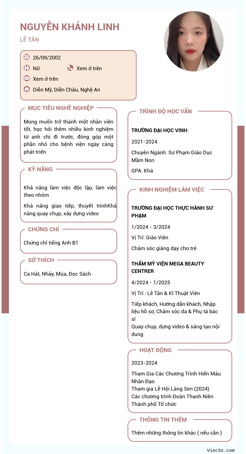 CV ứng viên