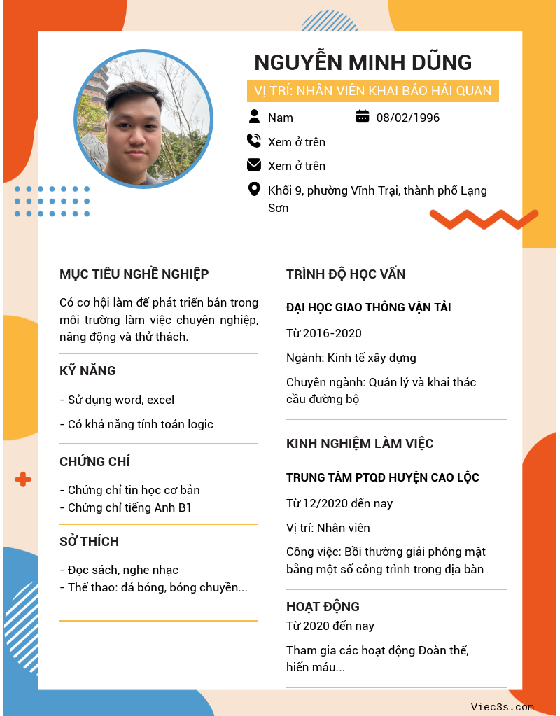 CV ứng viên