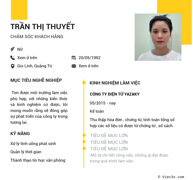 CV ứng viên