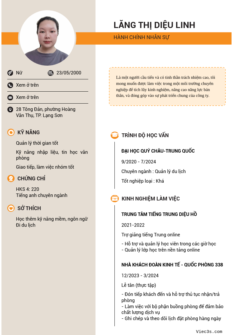 CV ứng viên