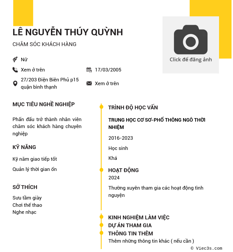CV ứng viên