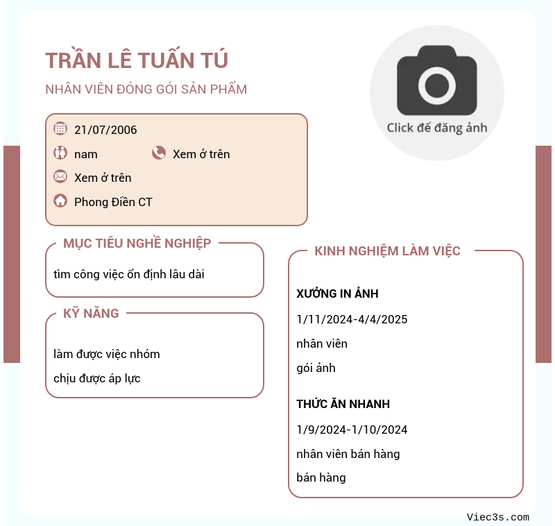 CV ứng viên