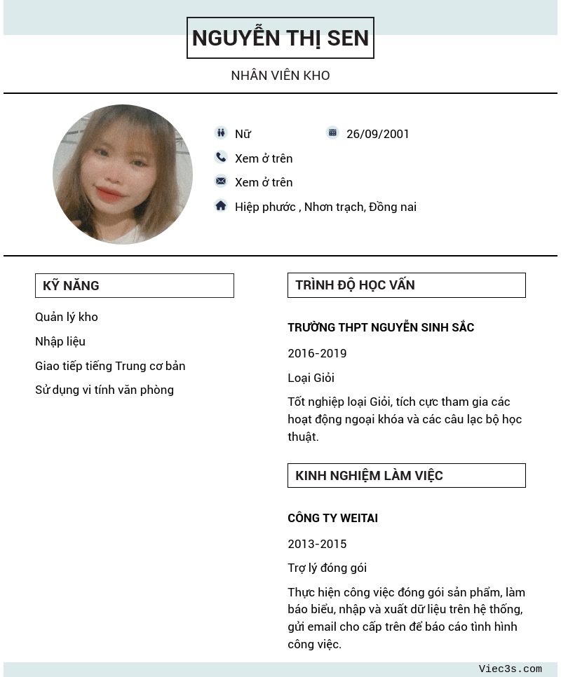 CV ứng viên