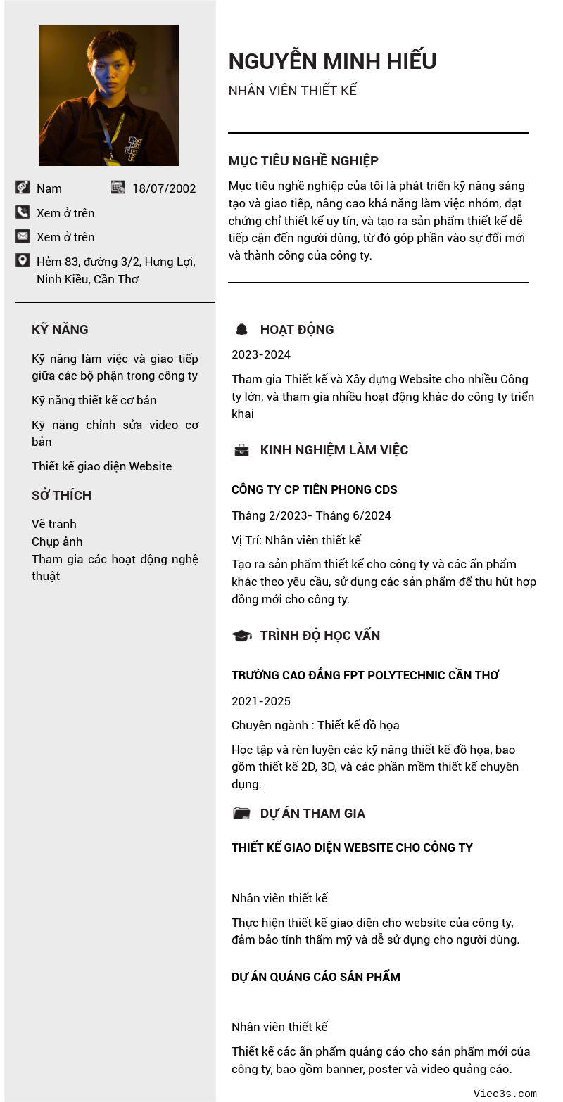 CV ứng viên