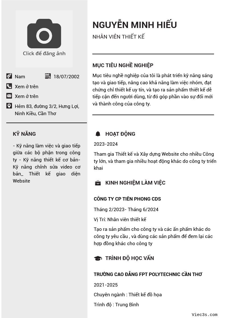 CV ứng viên