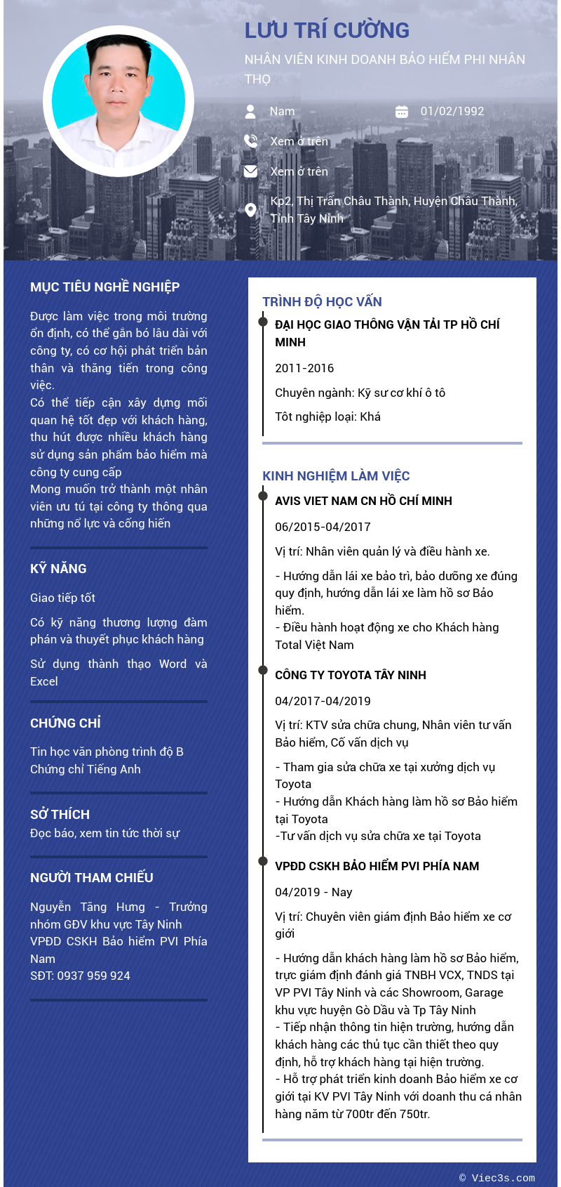 CV ứng viên