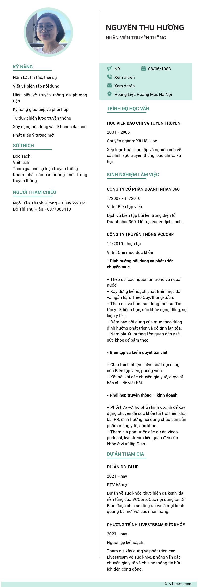 CV ứng viên