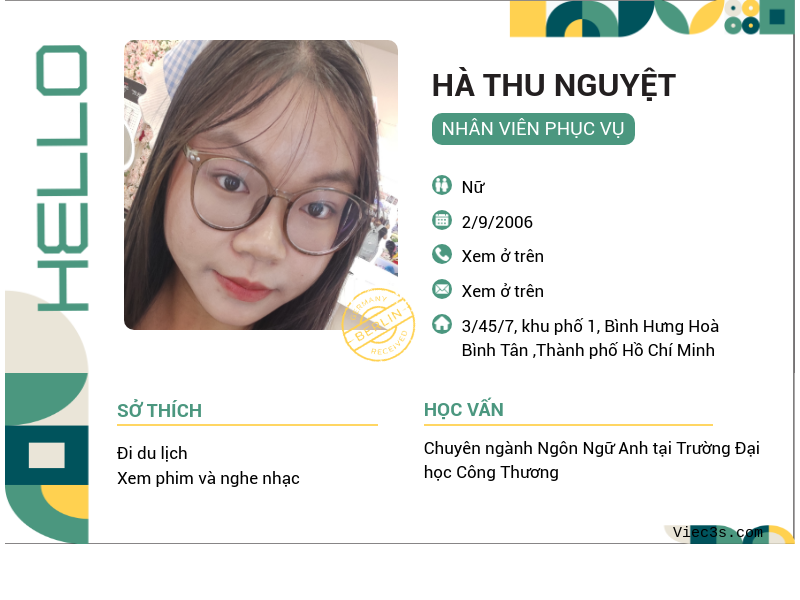 CV ứng viên