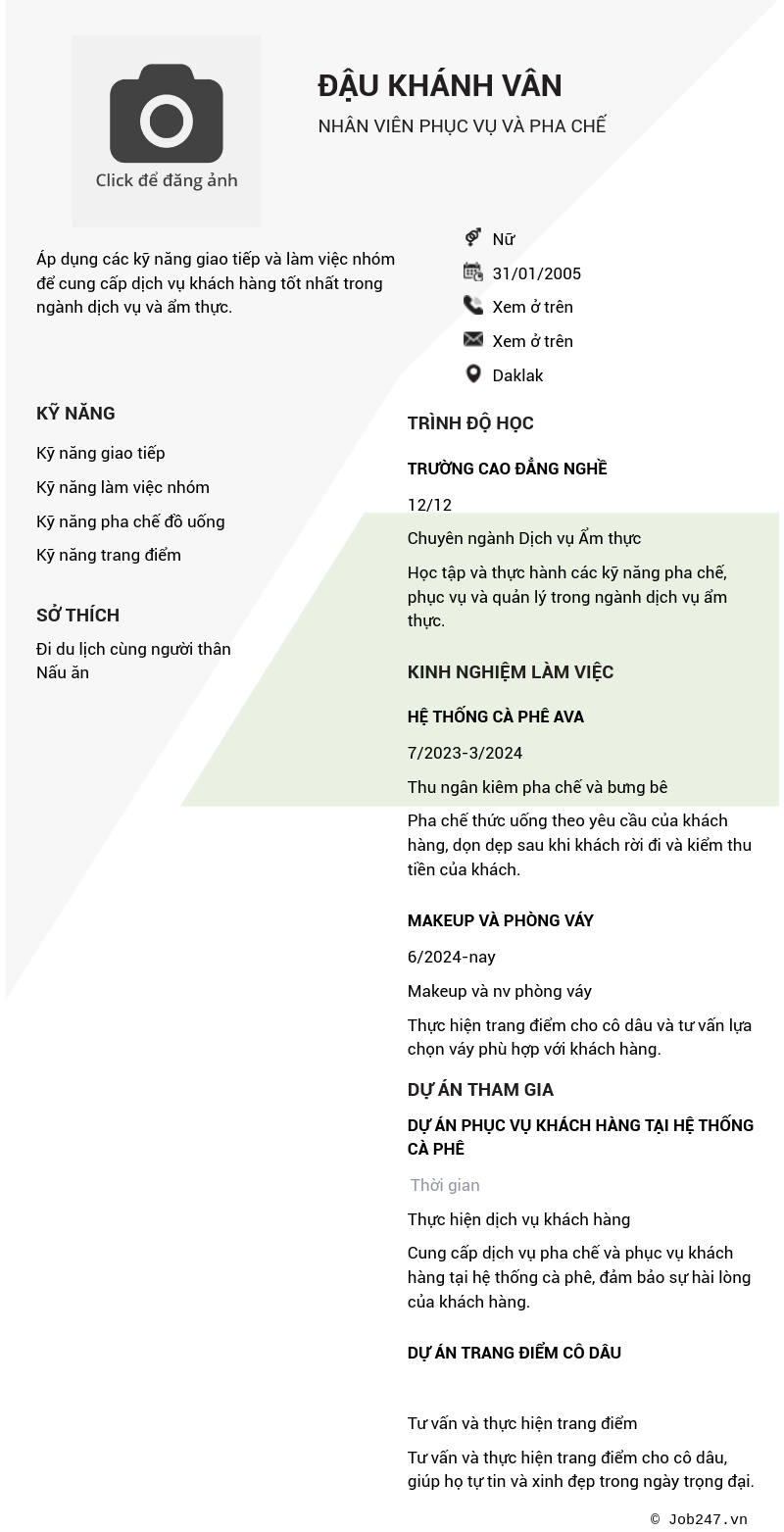 CV ứng viên